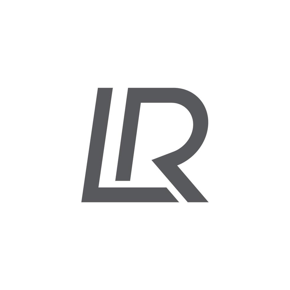 LR Letter monogram Initial Logo Design Template Illustration. LR elegant and Professional icon design vector