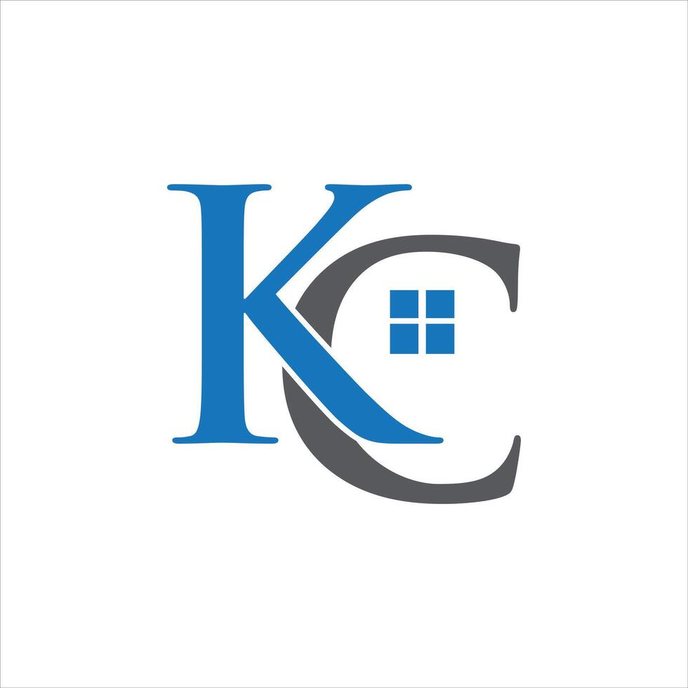 KC Letter monogram Initial Logo Design Illustration. KC elegant and Professional icon design vector