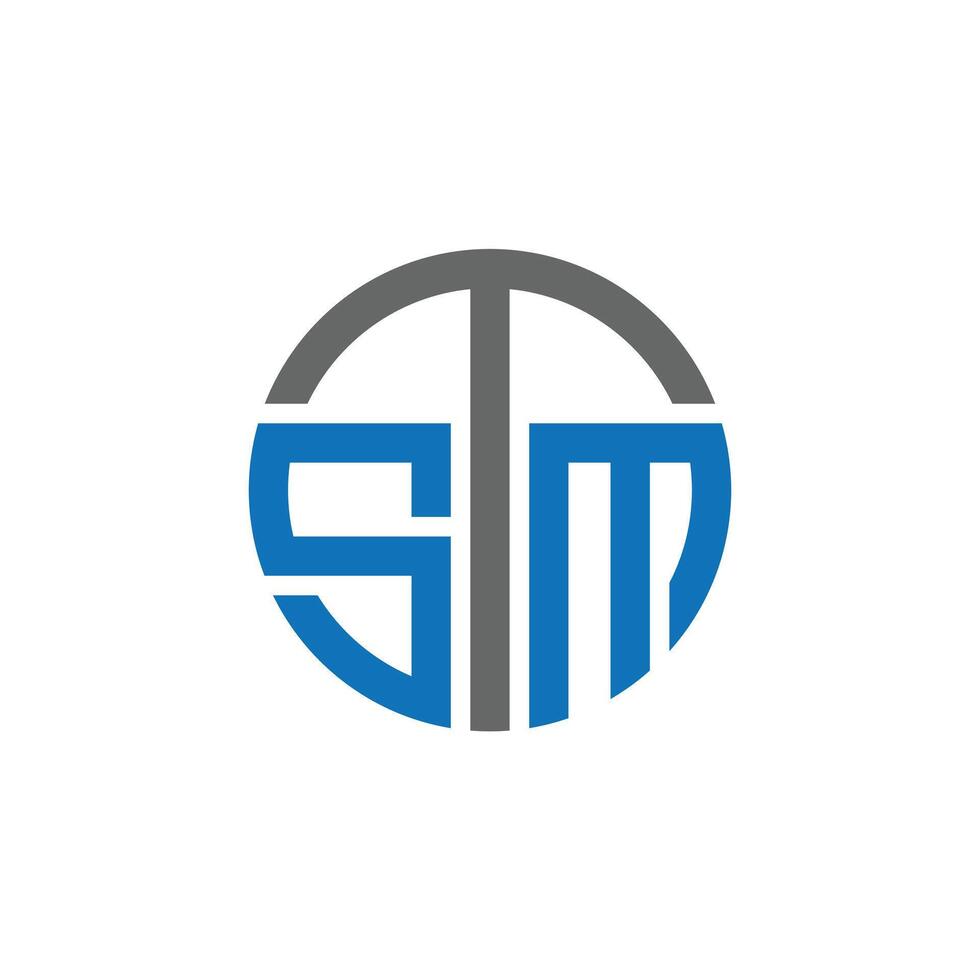 STM Letter monogram Initial Logo Design Template Illustration. STM elegant and Professional icon design vector