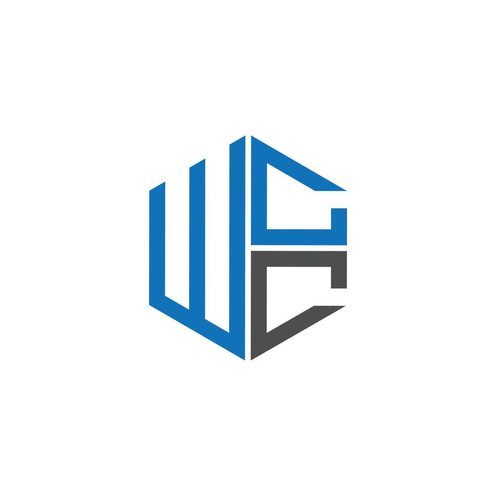 WCC Letter monogram Initial Logo Design Template Illustration. WCC elegant and Professional icon design vector
