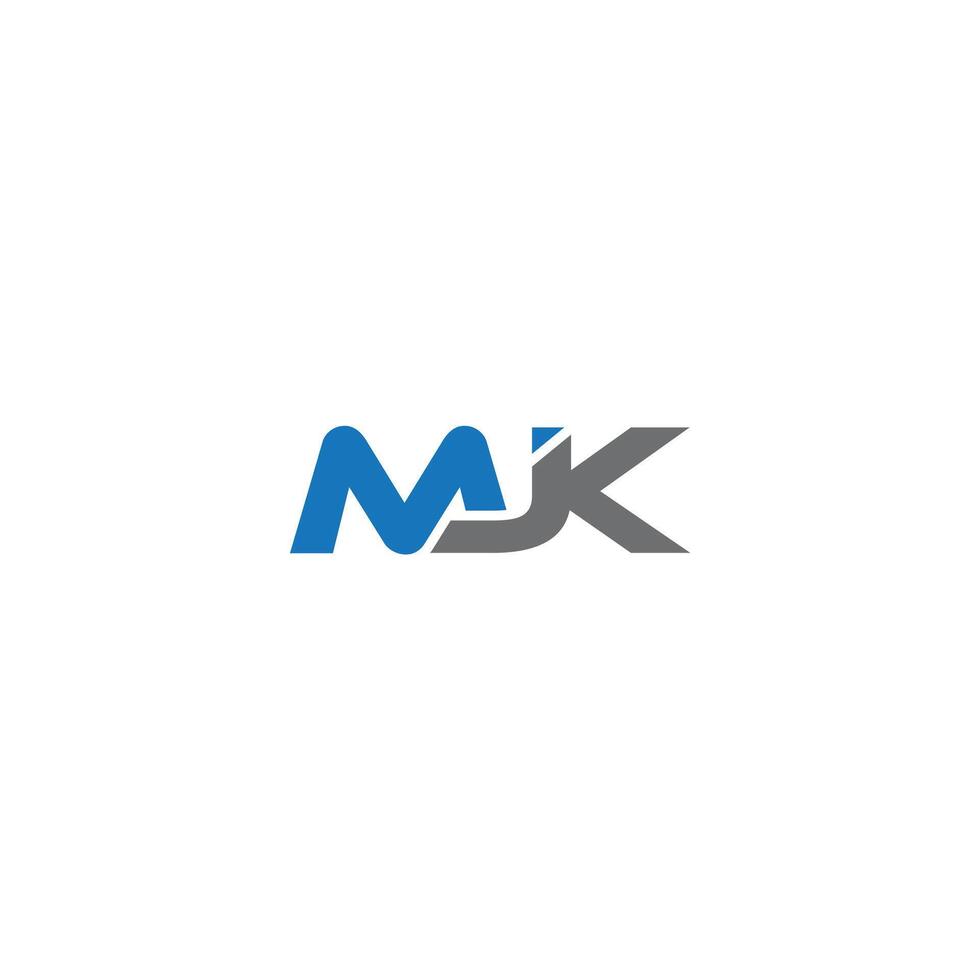 MJK Letter monogram Initial Logo Design Template Illustration. MJK elegant and Professional icon design vector