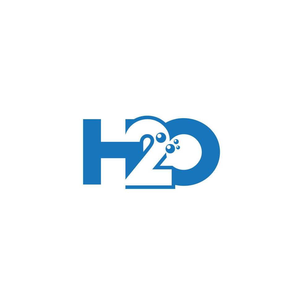H20 Letter monogram Initial Logo Design Template Illustration. H20 elegant and Professional icon design vector