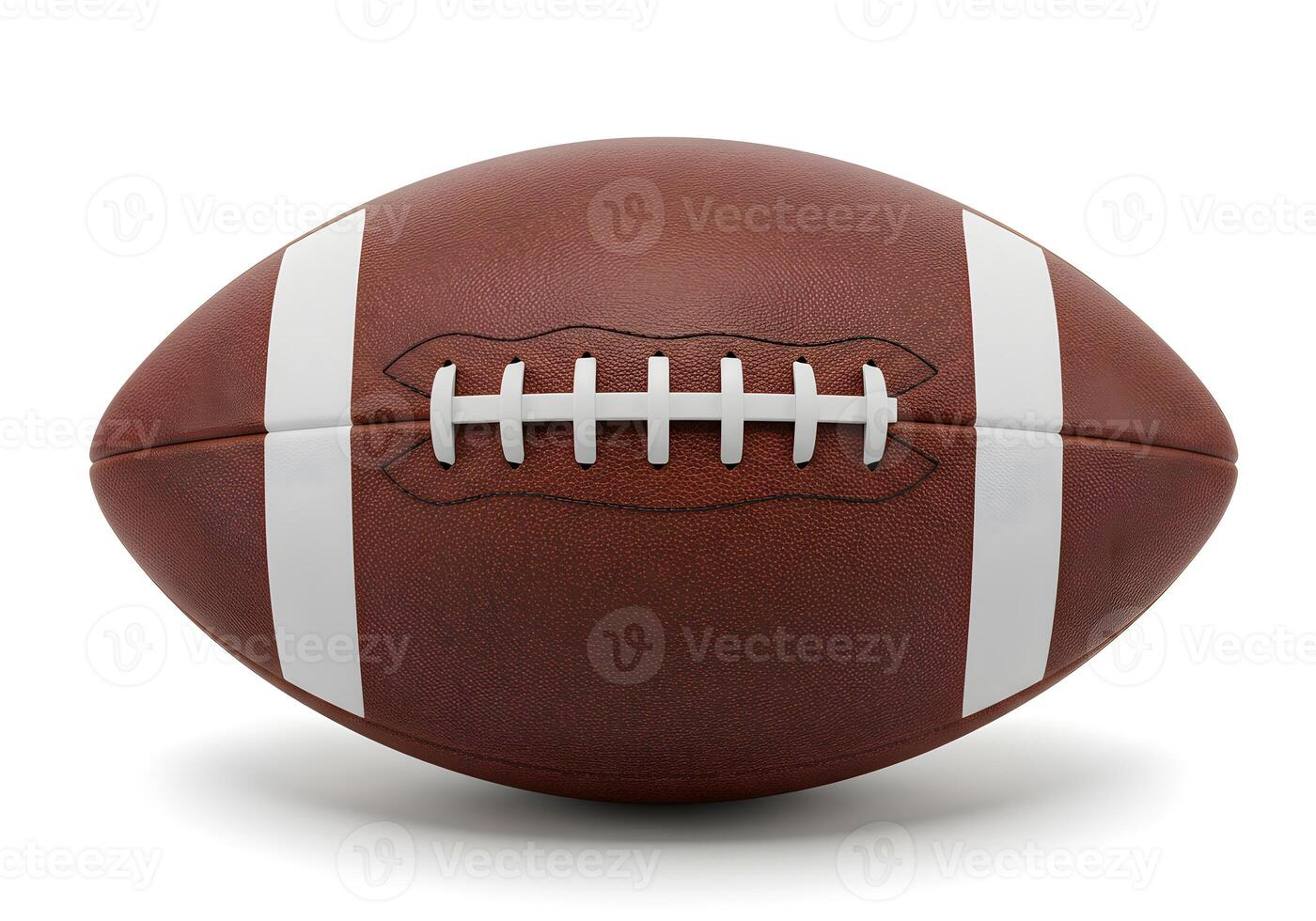 American Football Ball on White Background Studio Shot photo