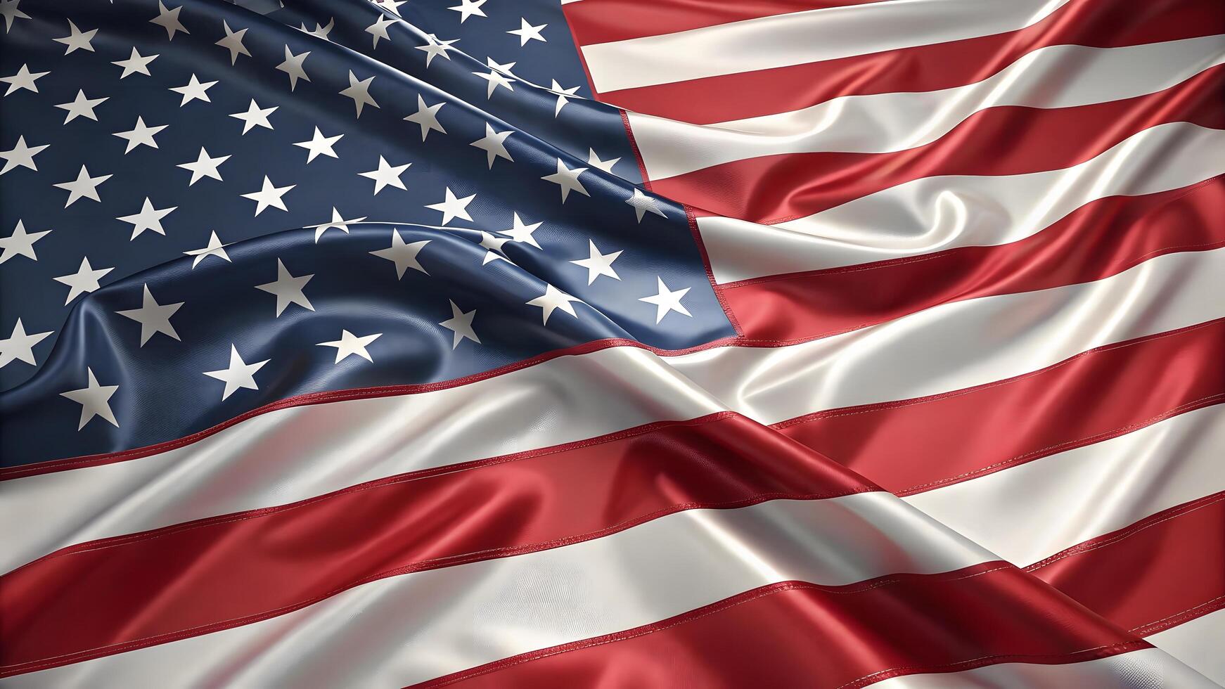National pride in motion 3D glossy texture of the United States flag waving smoothly photo
