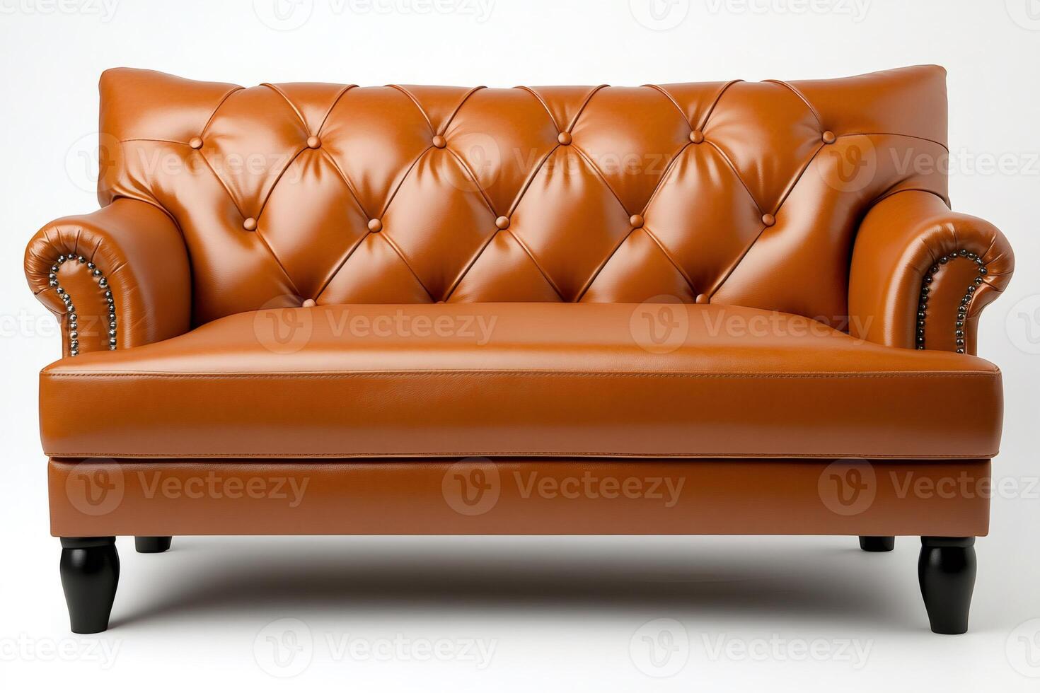 Luxurious chesterfield sofa inviting relaxation in elegant interior photo