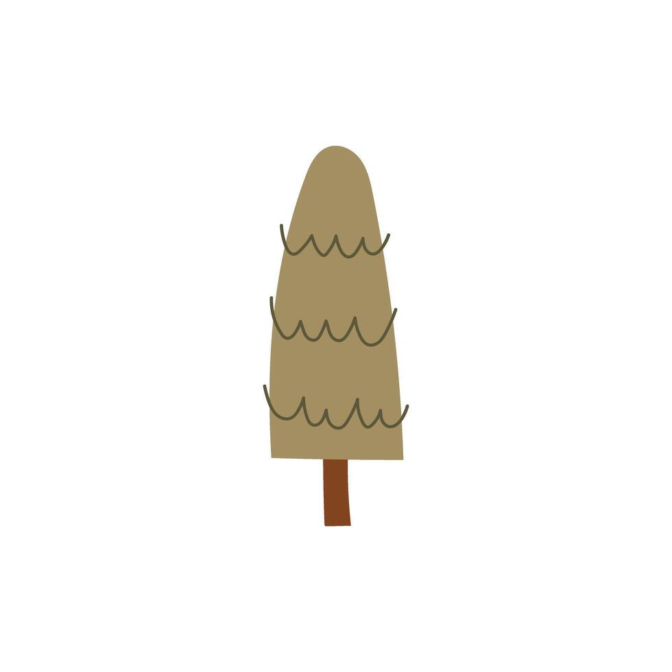 Naive simple tree. Tree abstract illustration vector