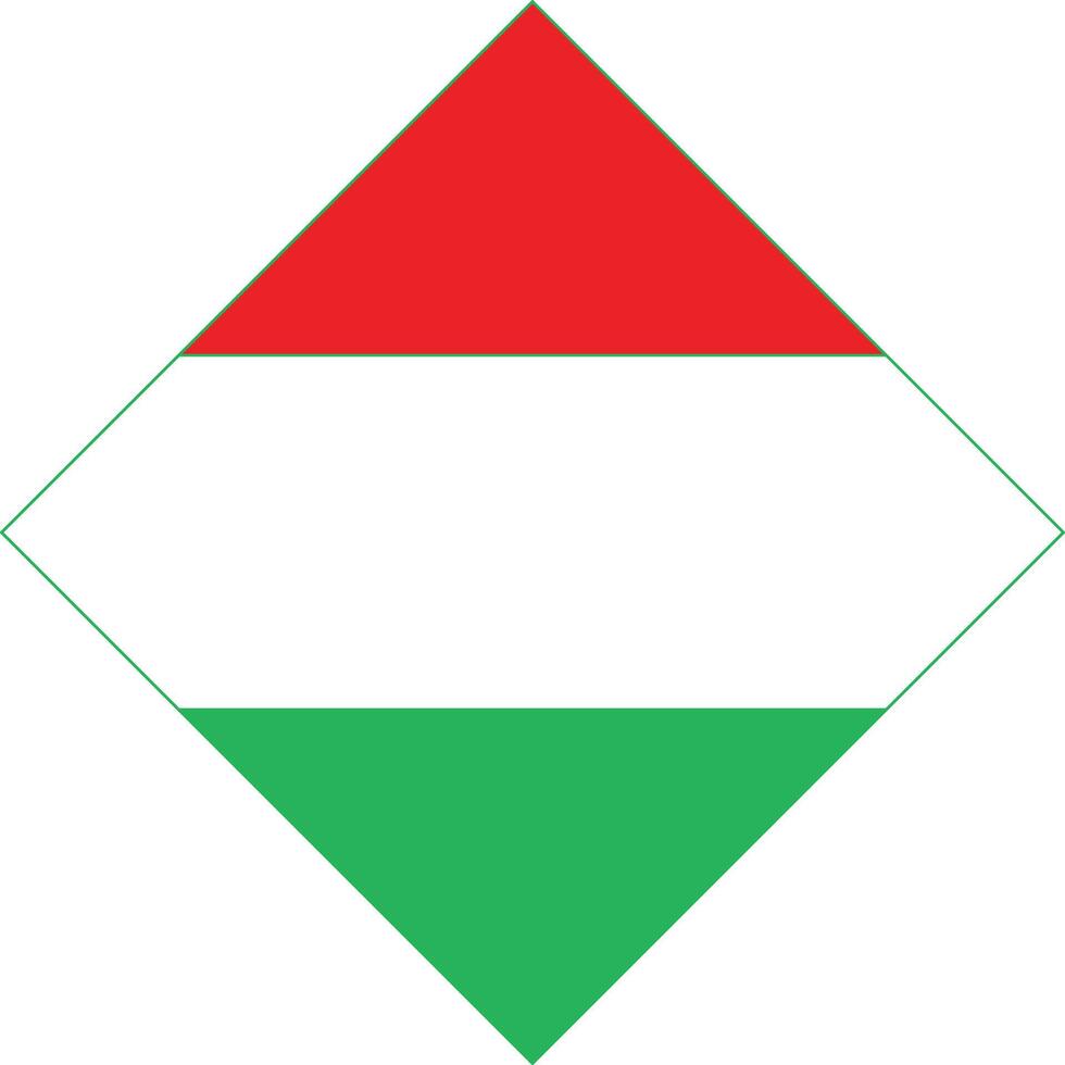 Rhombus Hungary Flag Europe Country vector