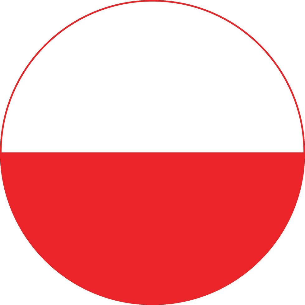 Circle Poland Flag Europe Country vector