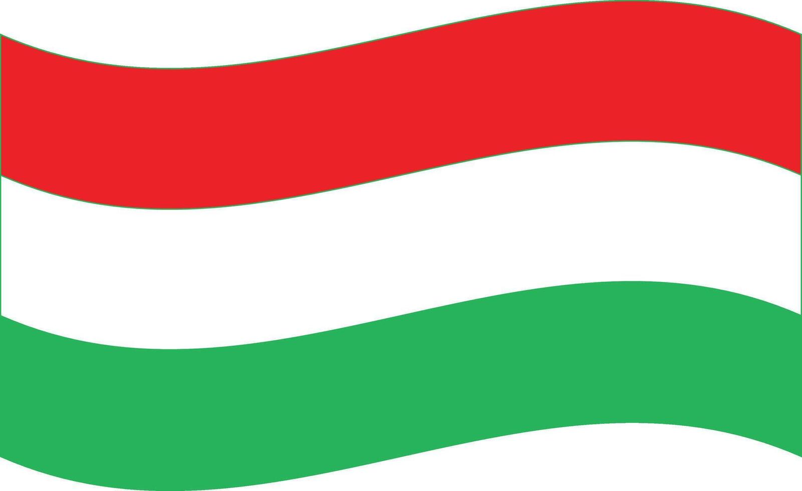Waving Rectangle Hungary Flag Europe Country vector