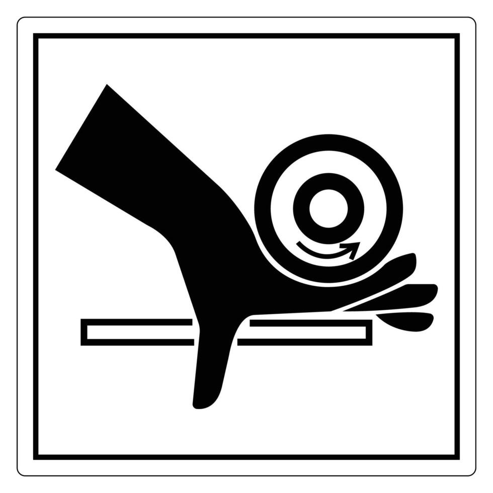 Hand Safety Instruction Sign with Graphic for Workplace Awareness and Precaution vector