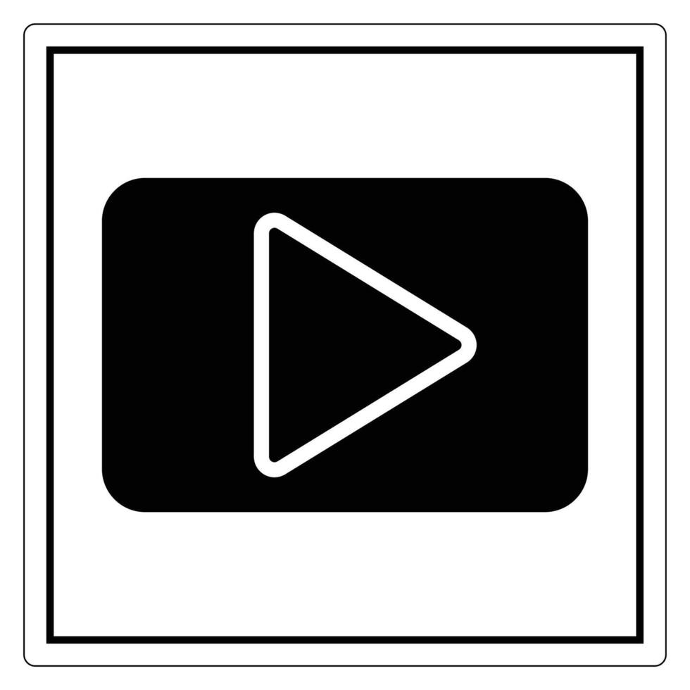 Play Button Icon in a Minimalist Style for User Interface and Media Applications vector