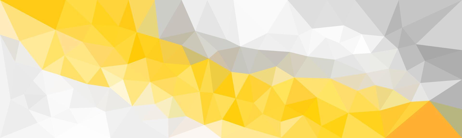 A dynamic abstract background featuring a blend of vibrant yellow and cool gray polygonal shapes, creating a modern and geometric design. vector