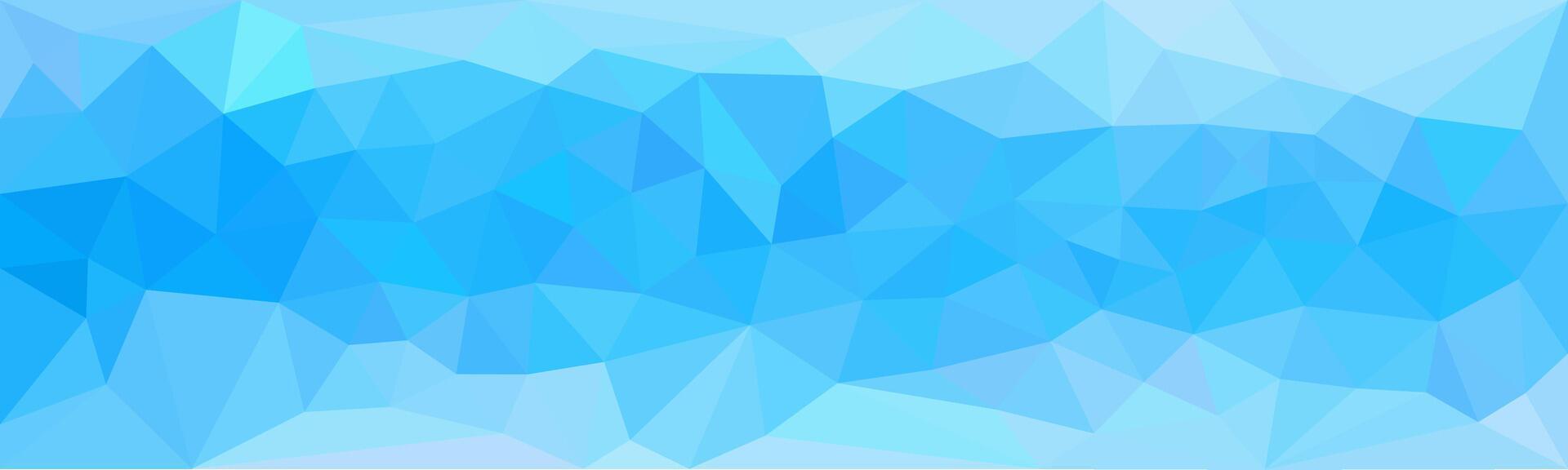 Abstract polygonal background in various shades of blue, creating a low-poly, icy, and geometric effect suitable for digital or design use. vector
