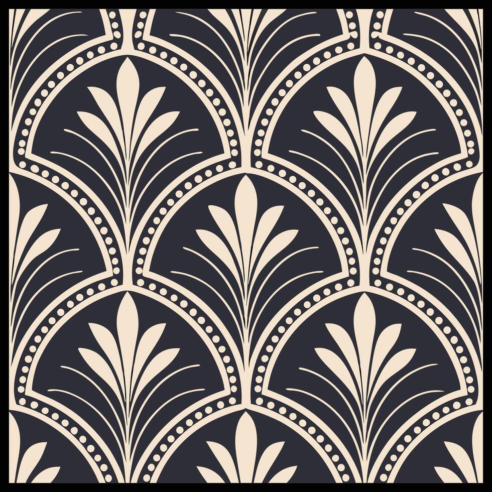 art deco seamless pattern illustration vector