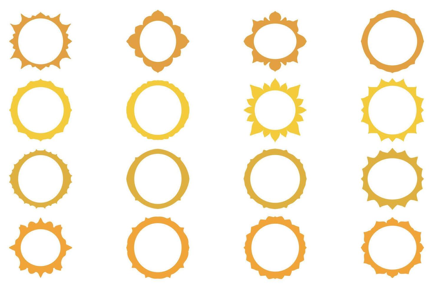 Collection of Brand Frame Icon Set Design vector