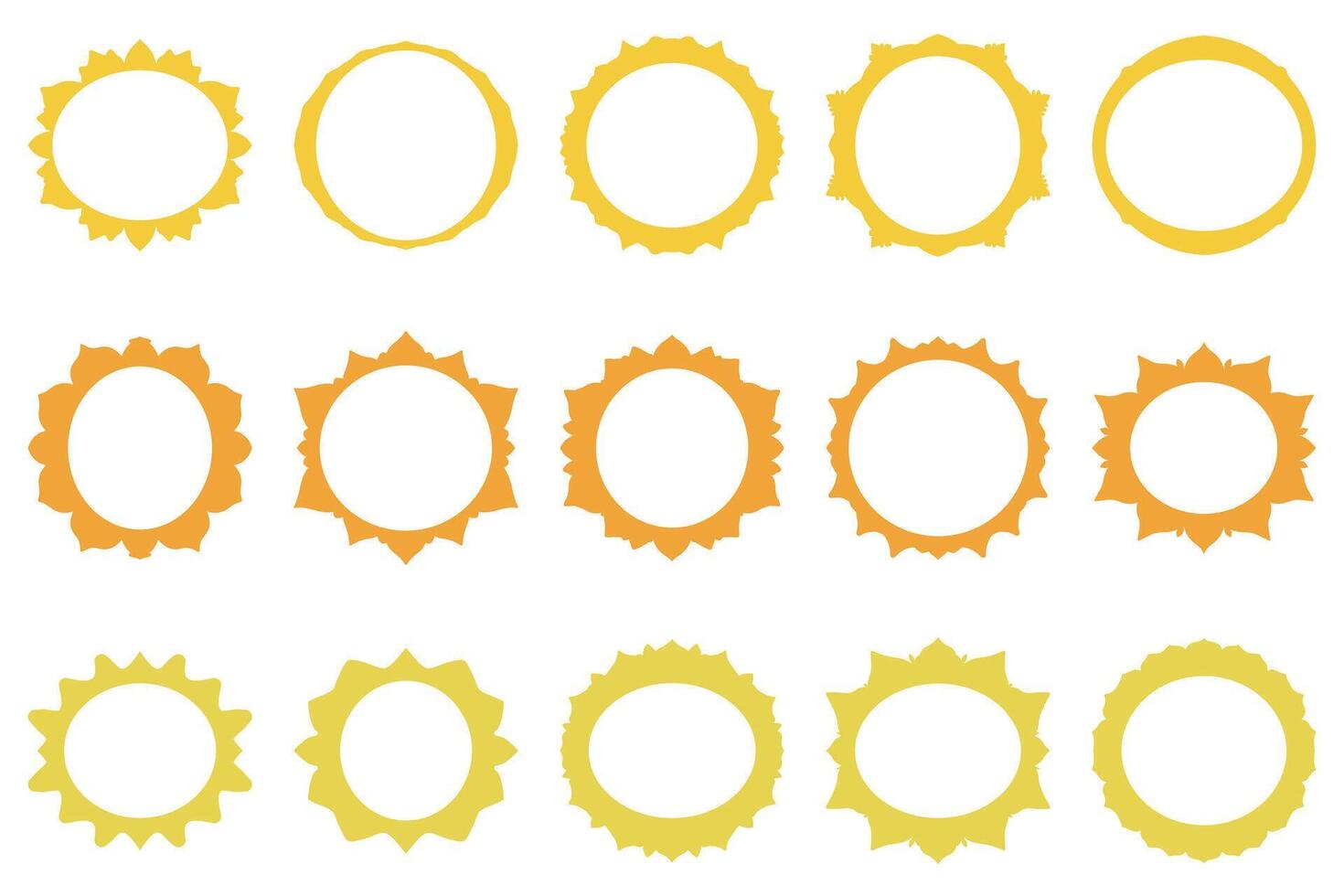 Colorful Brand Frame Icon Set Design vector
