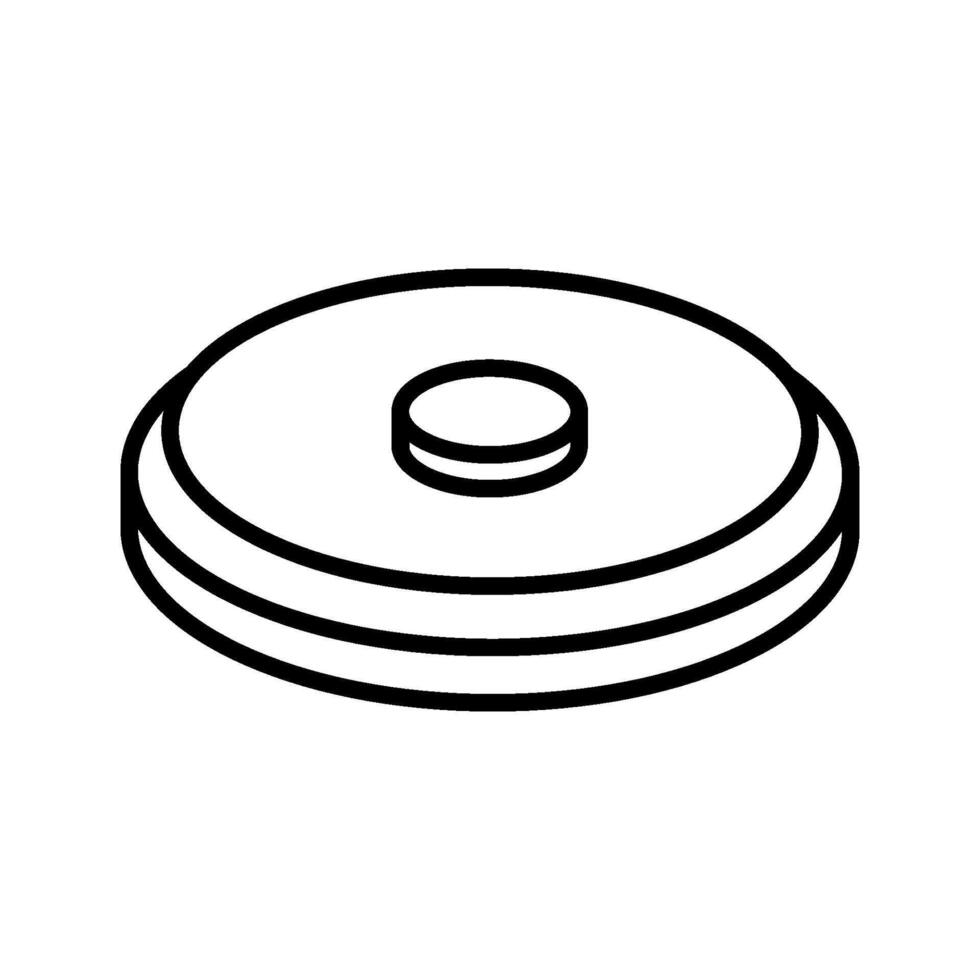 Land Mine simple icon vector