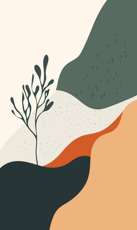 A tree is standing on a hill in the middle of a desert vector