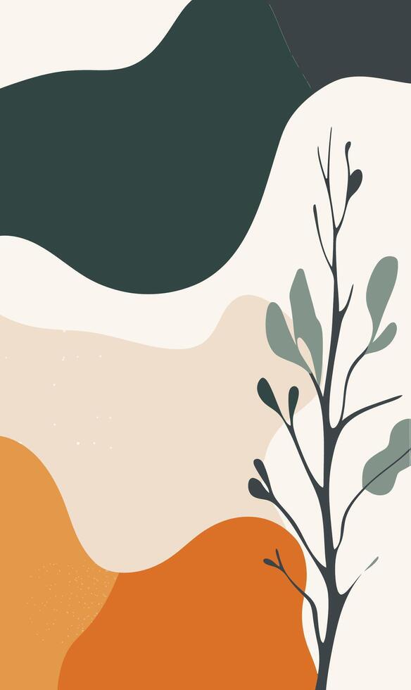 A tree is in front of a colorful background vector