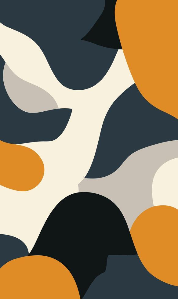 A black and orange abstract pattern with a white and gray background vector
