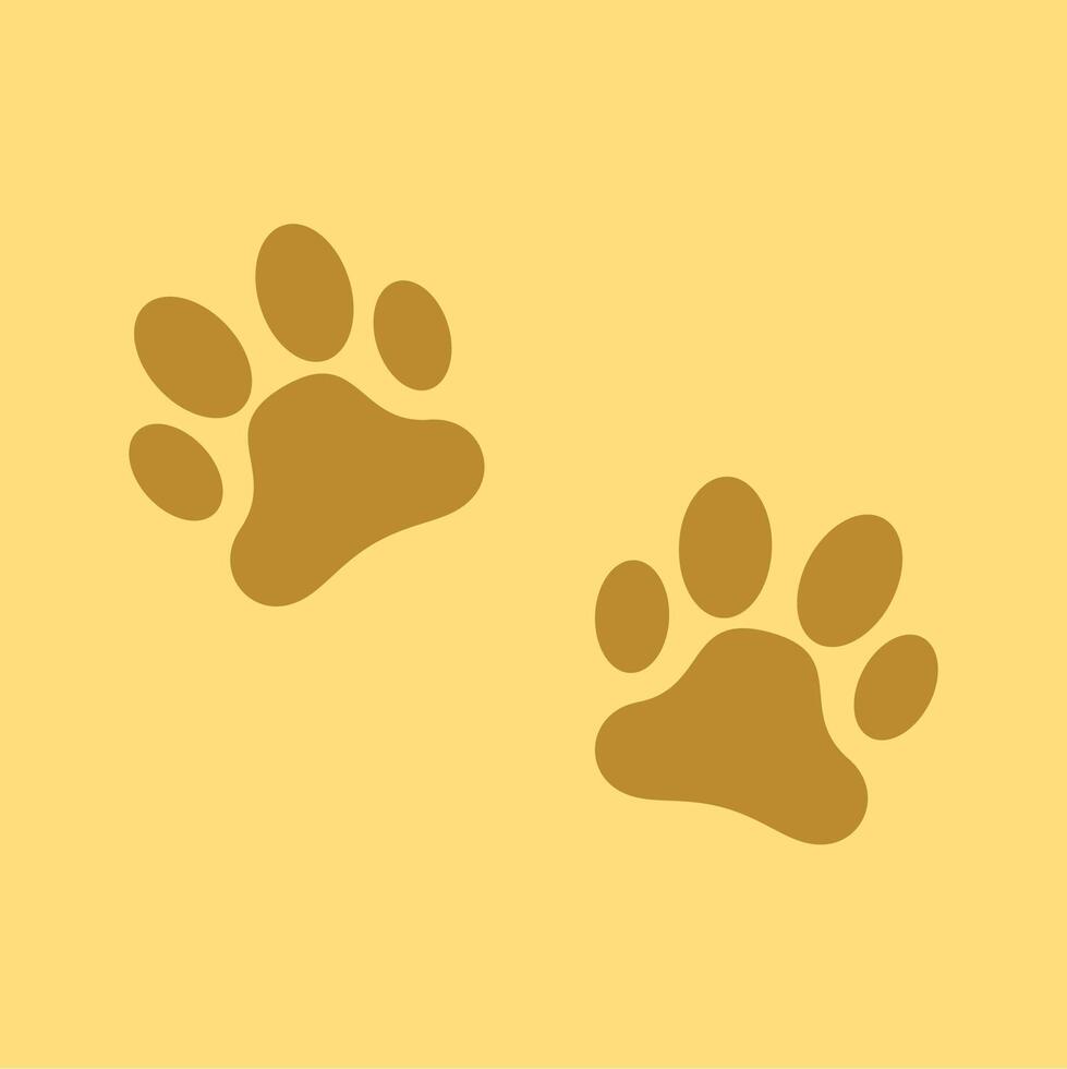 Background of cat footprints on the ground vector