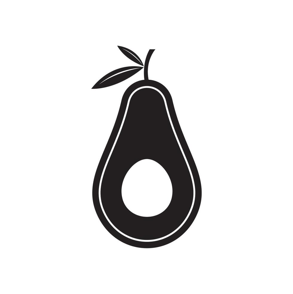 Avocado vegetable food icon vector