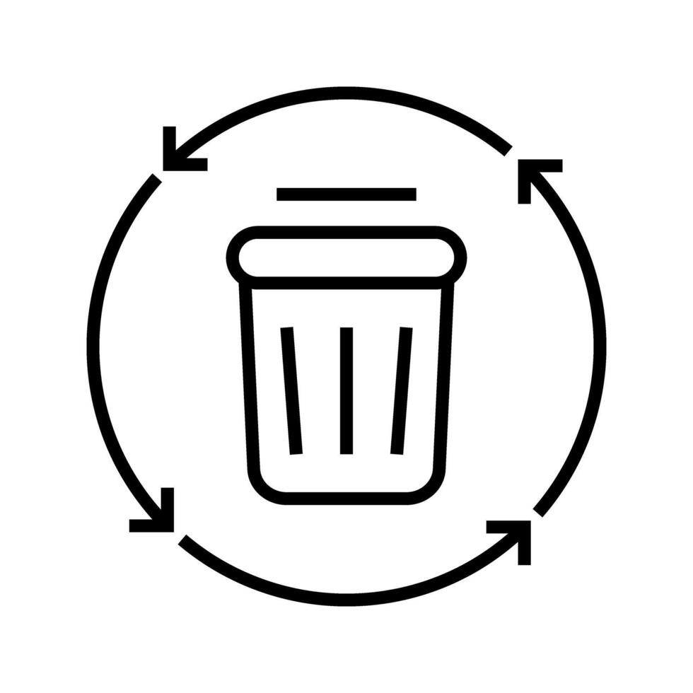 recycle waste bin icon vector