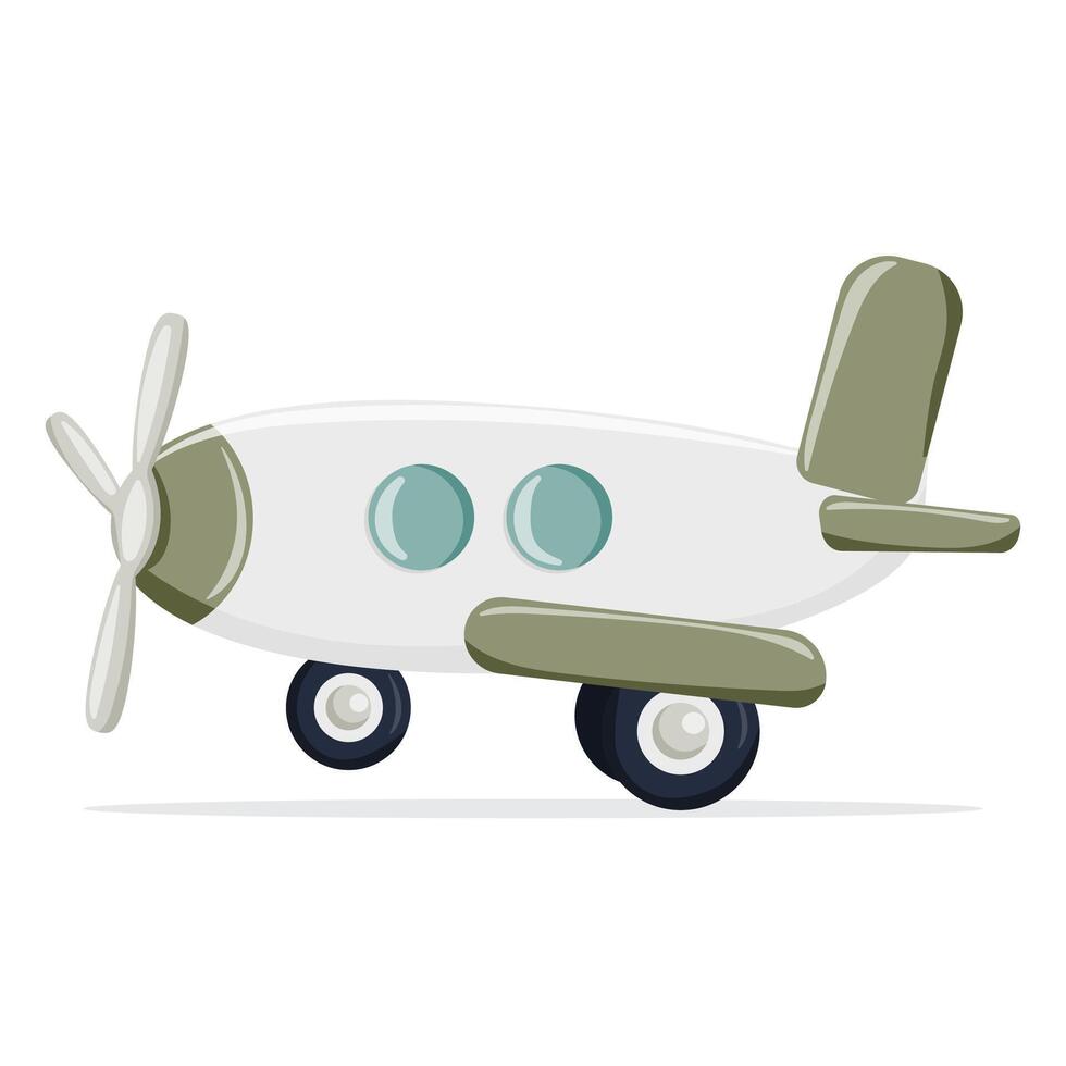 Retro airplane isolated on white background vector