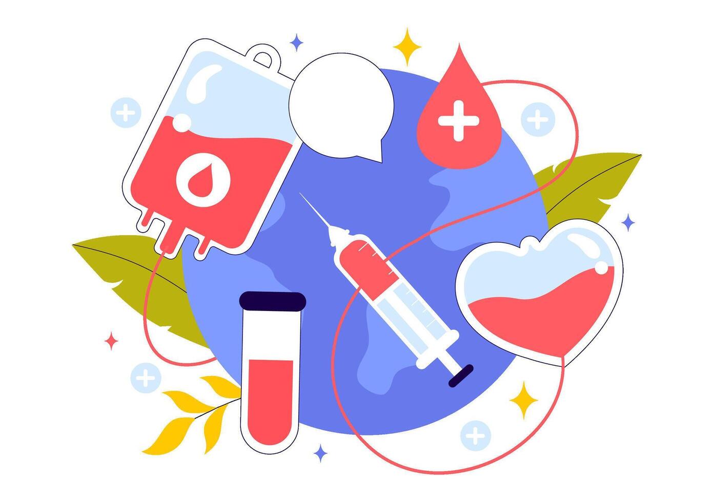 Design for Blood Drive Awareness on World Blood Donor Day vector