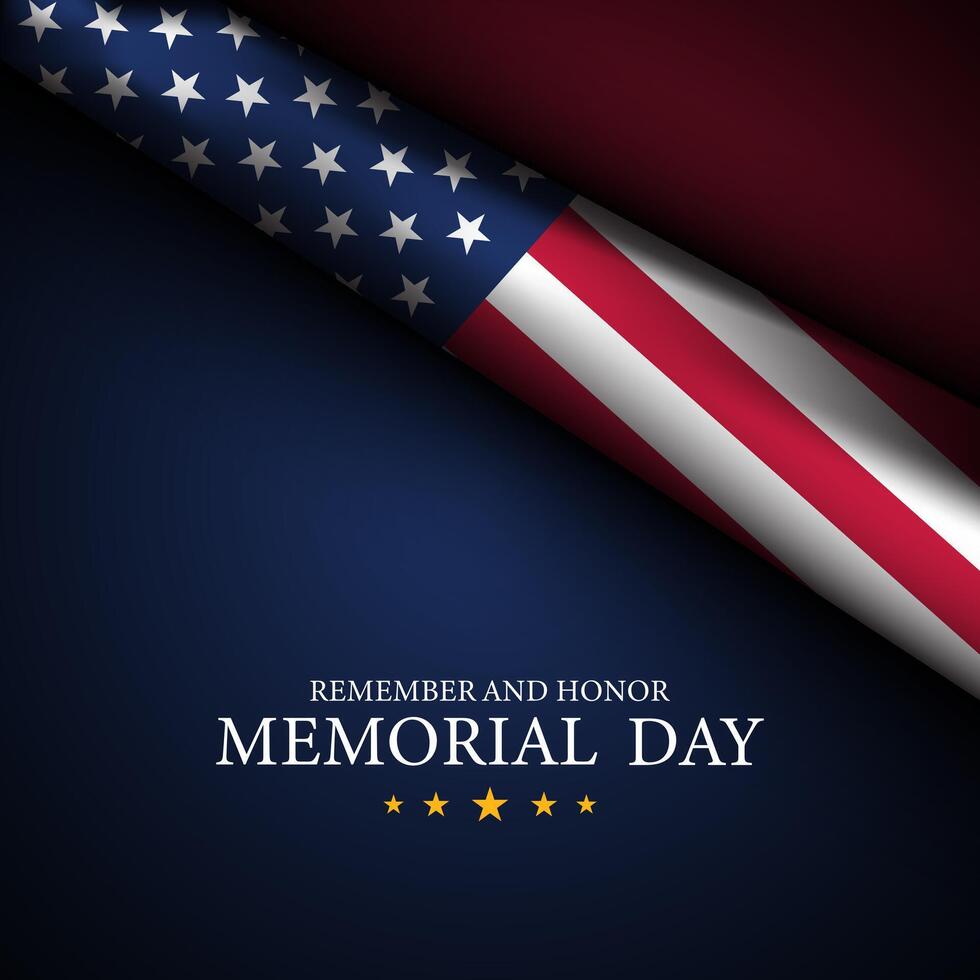 Memorial day greeting card design vector
