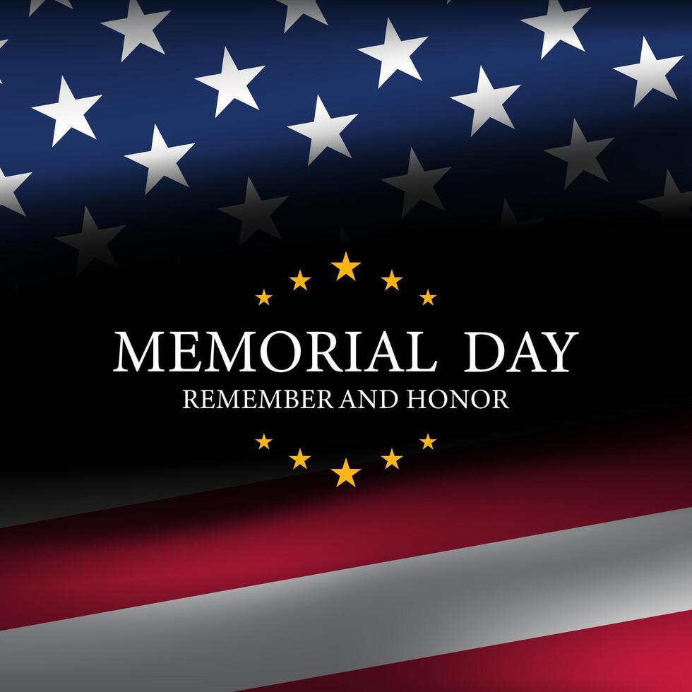 Memorial day template design vector
