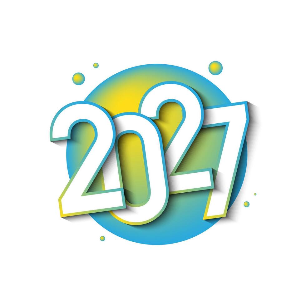 2027 new year template design. vector