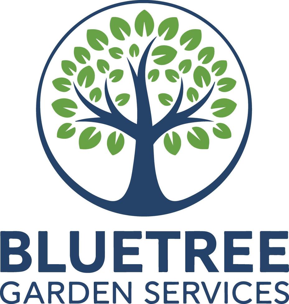A logo design for bluetree Services vector