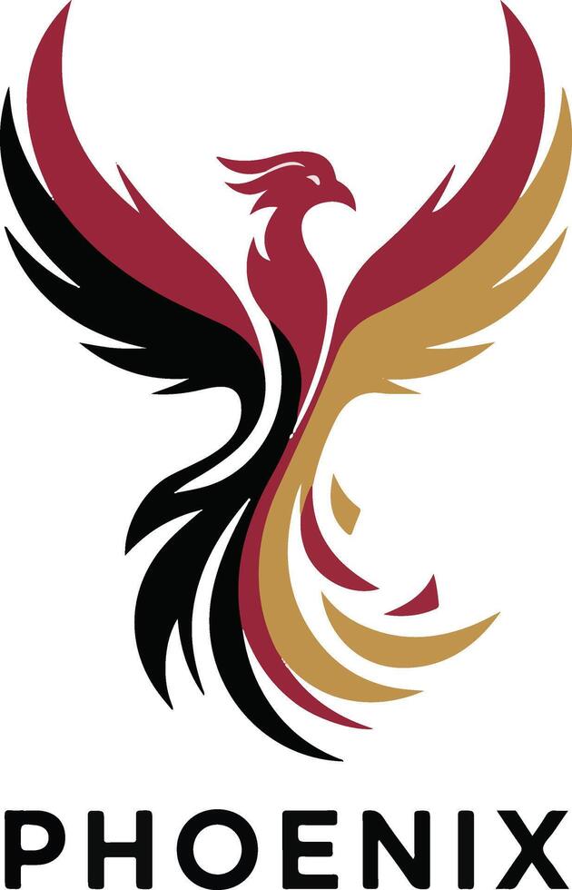A modern logo design Phoenix vector