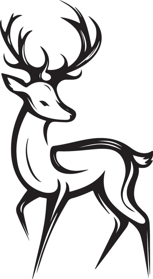 A stylish and modern logo design a deer vector
