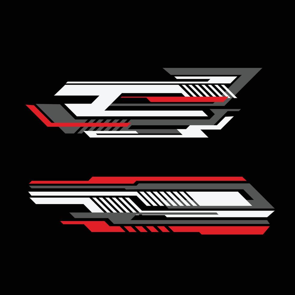car body wrapping sticker template design vector