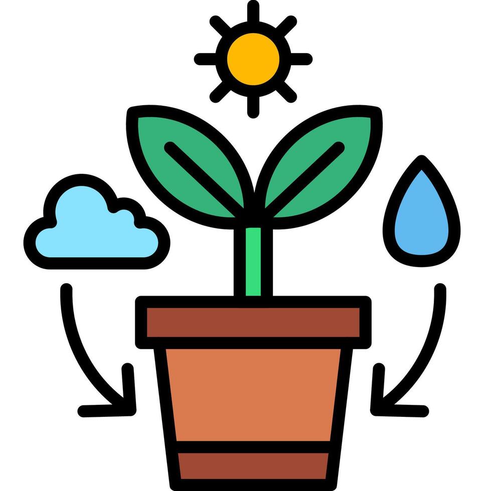 illustration of Photosynthesis process vector