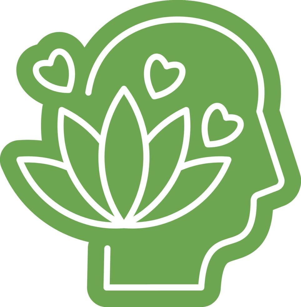 Mental health recovery outline colour style vector