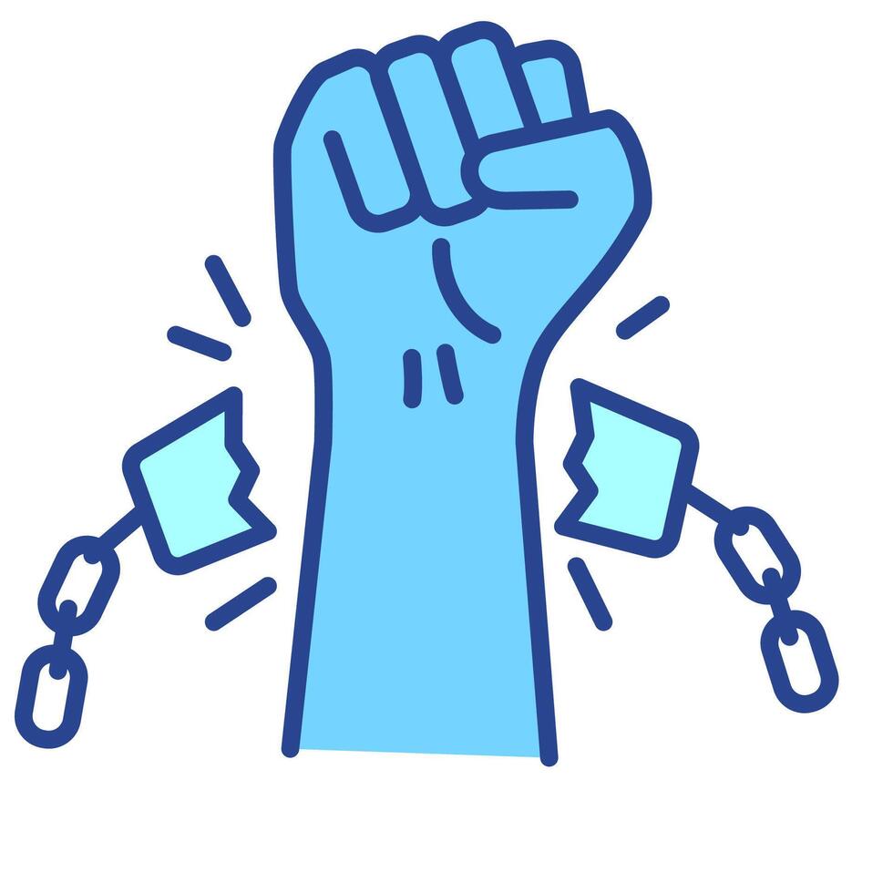 Emancipation freedom icon vector