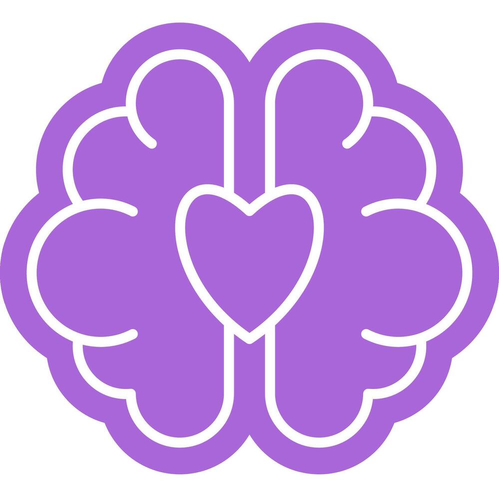 Mental health care outline colour style vector