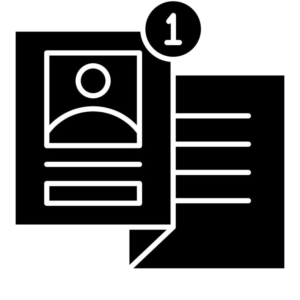 ballot paper solid style vector