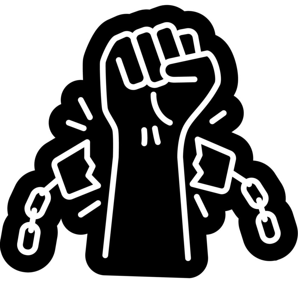 Emancipation freedom symbol vector