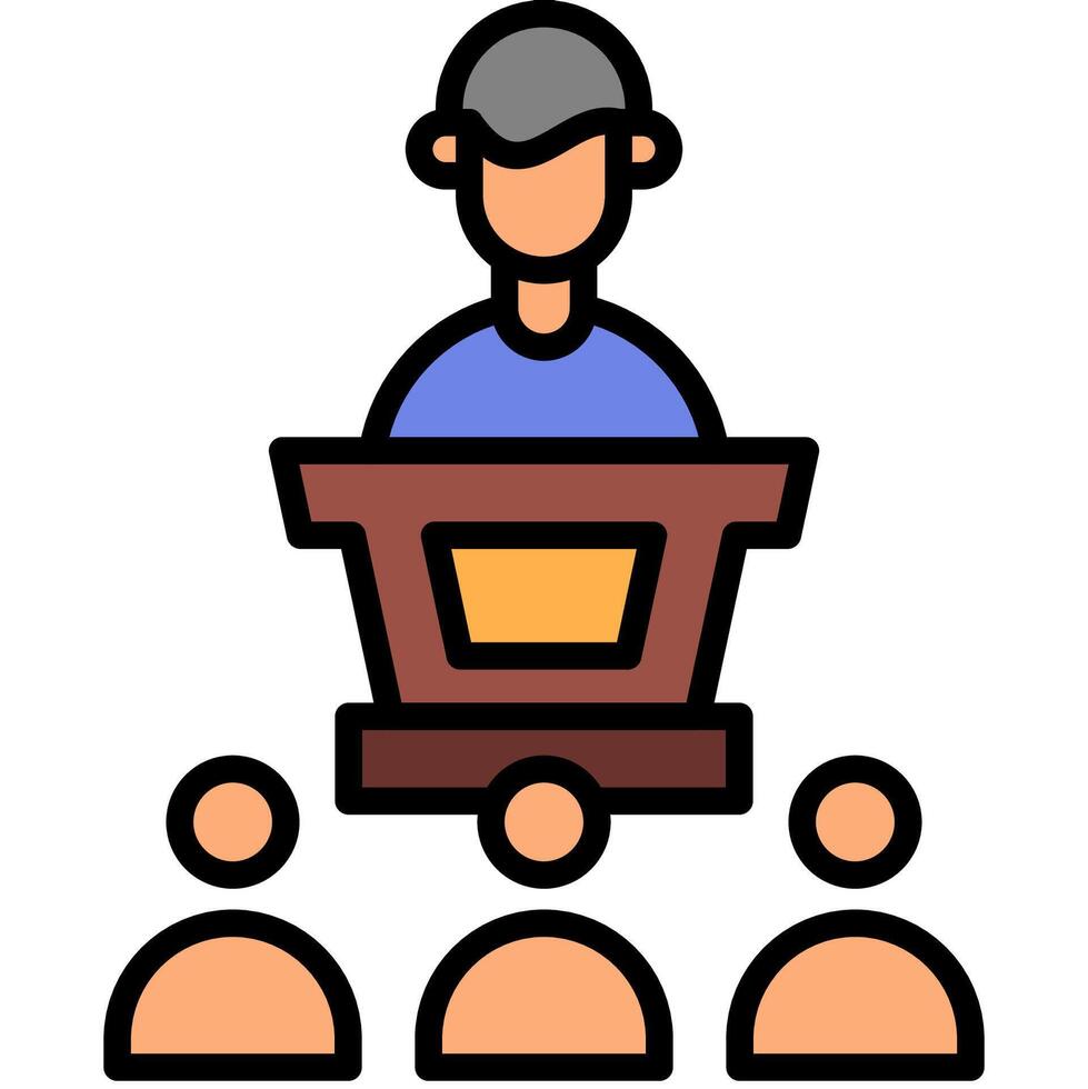 illustration of Public Speaking Forum vector