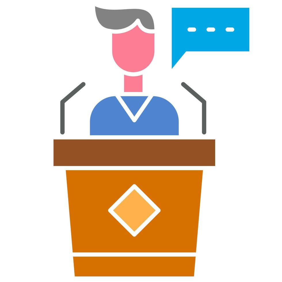 speech delivery illustration vector