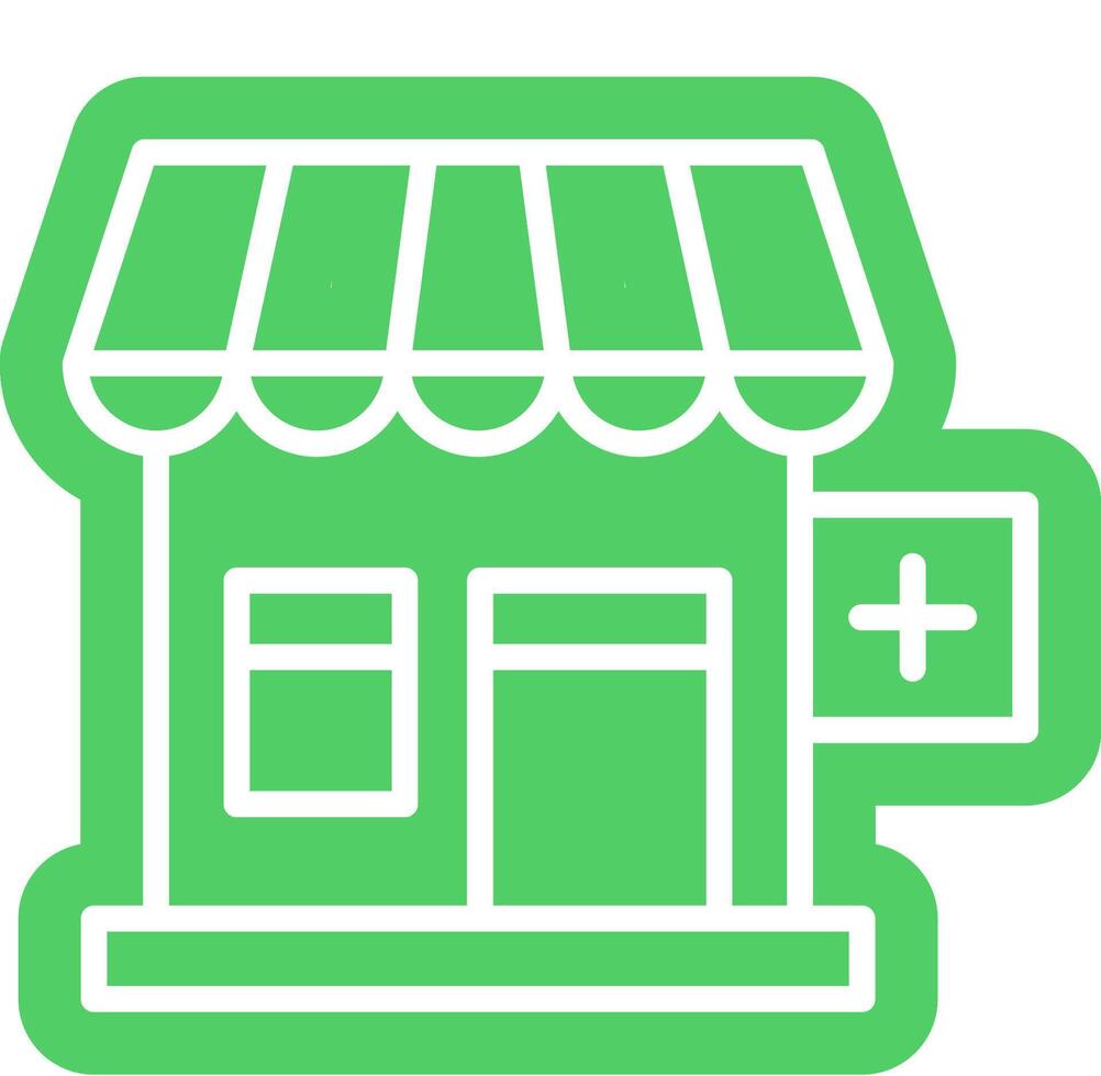 Pharmacy Store business outline colour style vector