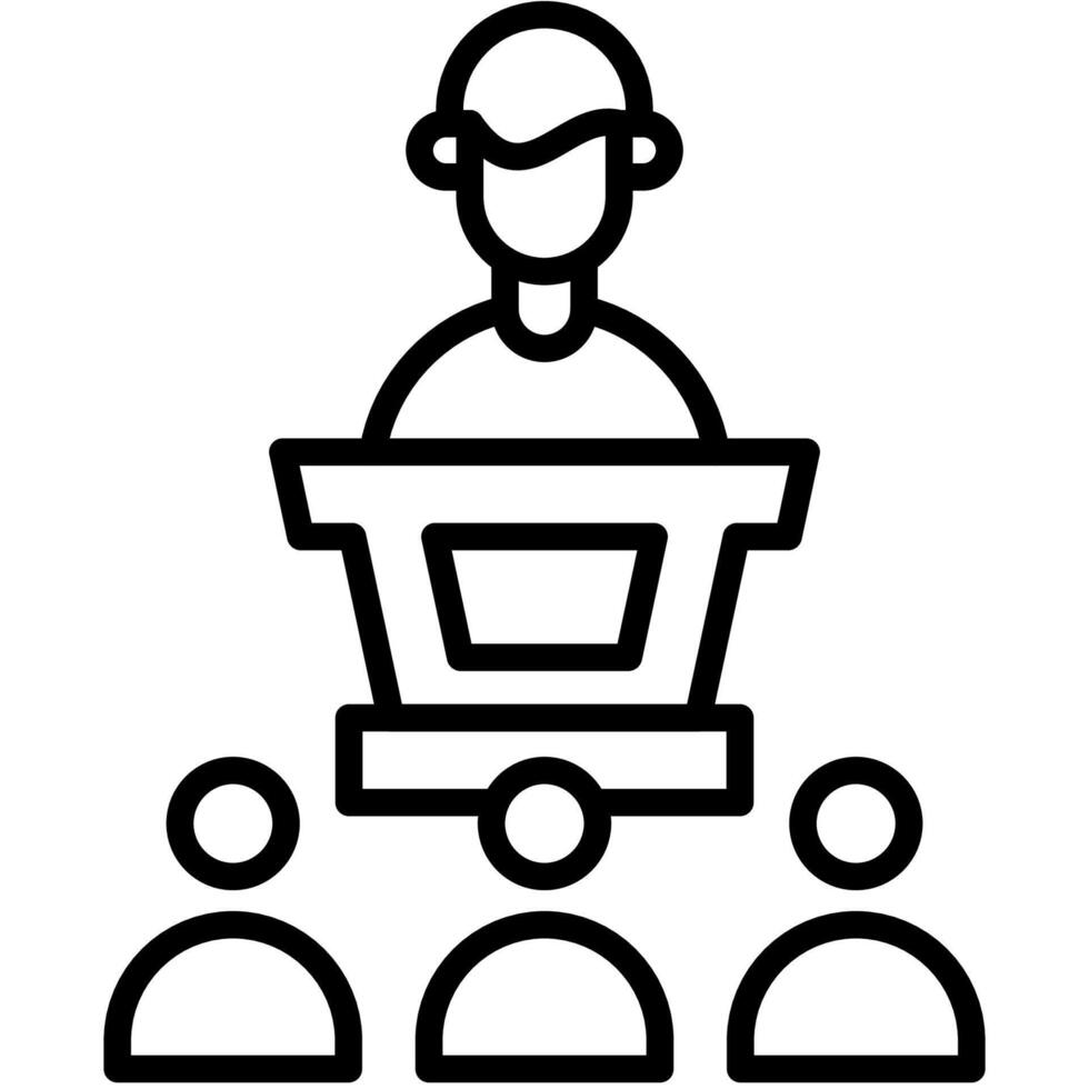 Public Speaking Forum outline style vector