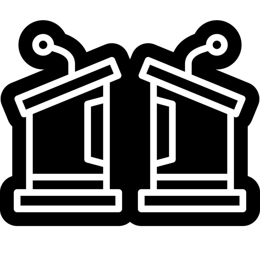 Debate stage symbol vector