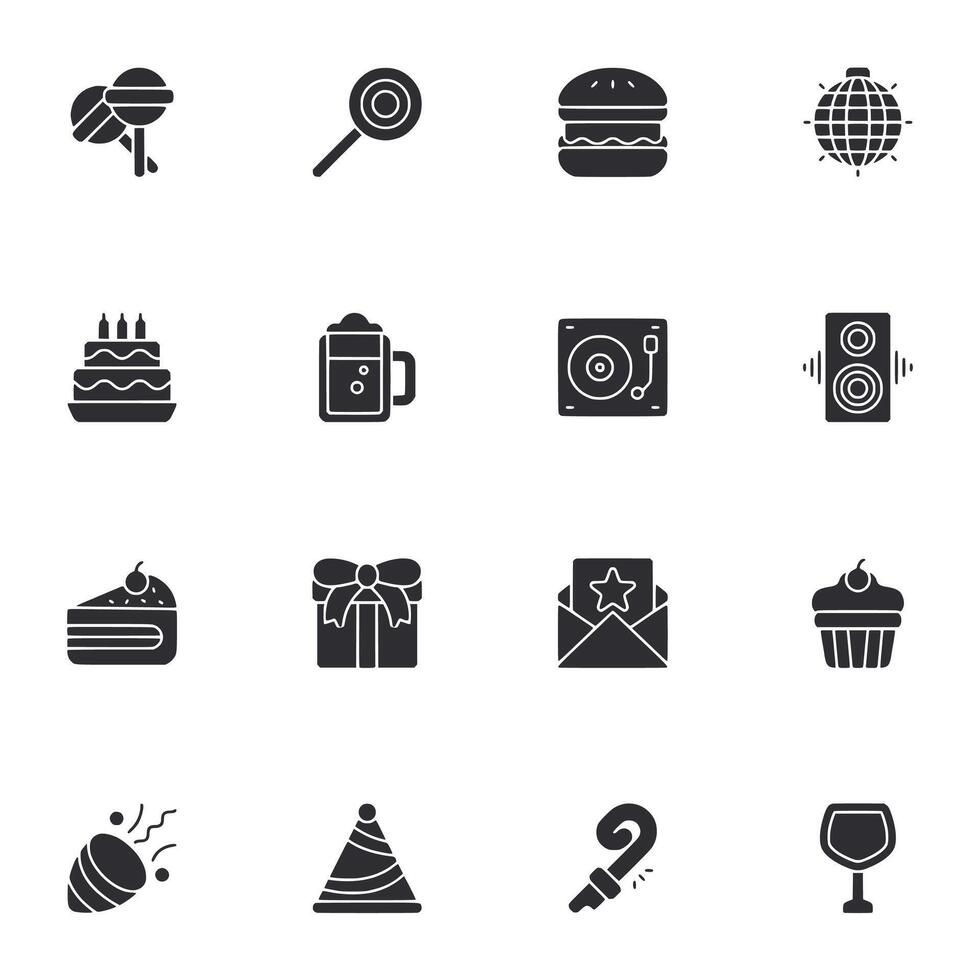 A set of icons for food and drinks vector
