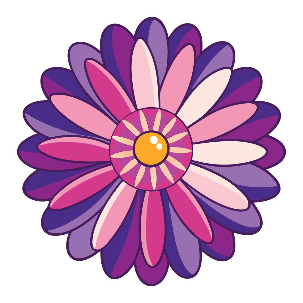 Aster flower isolated on white vector