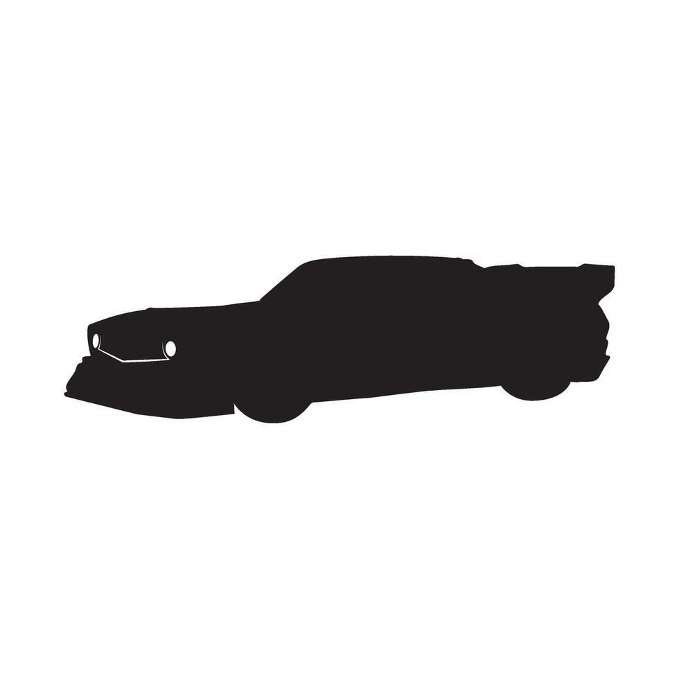 Muscle Car Silhouette Illustration vector